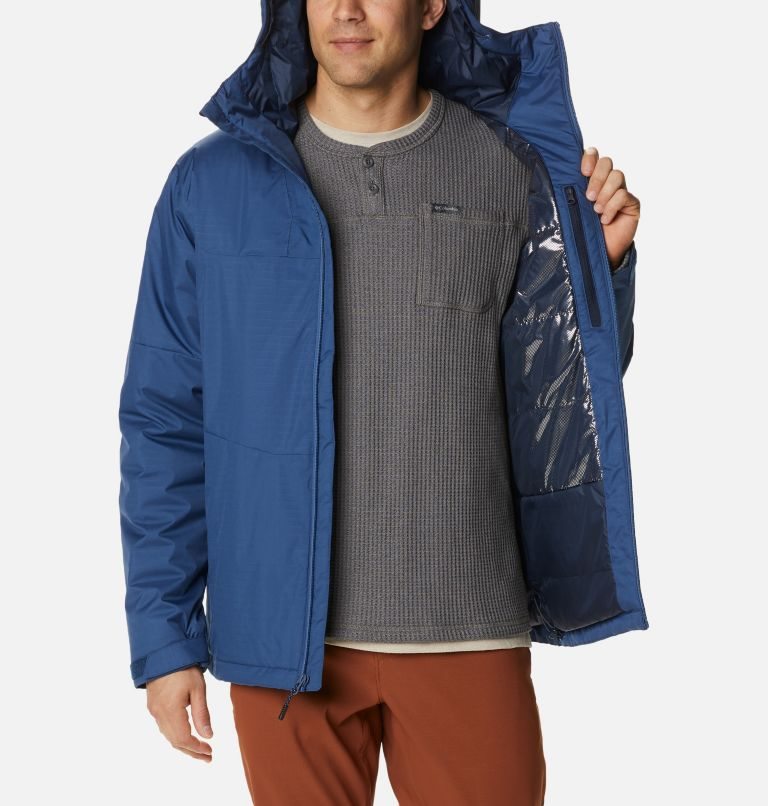 Men's Columbia Point Park Insulated Jackets Navy | CA-I18LA