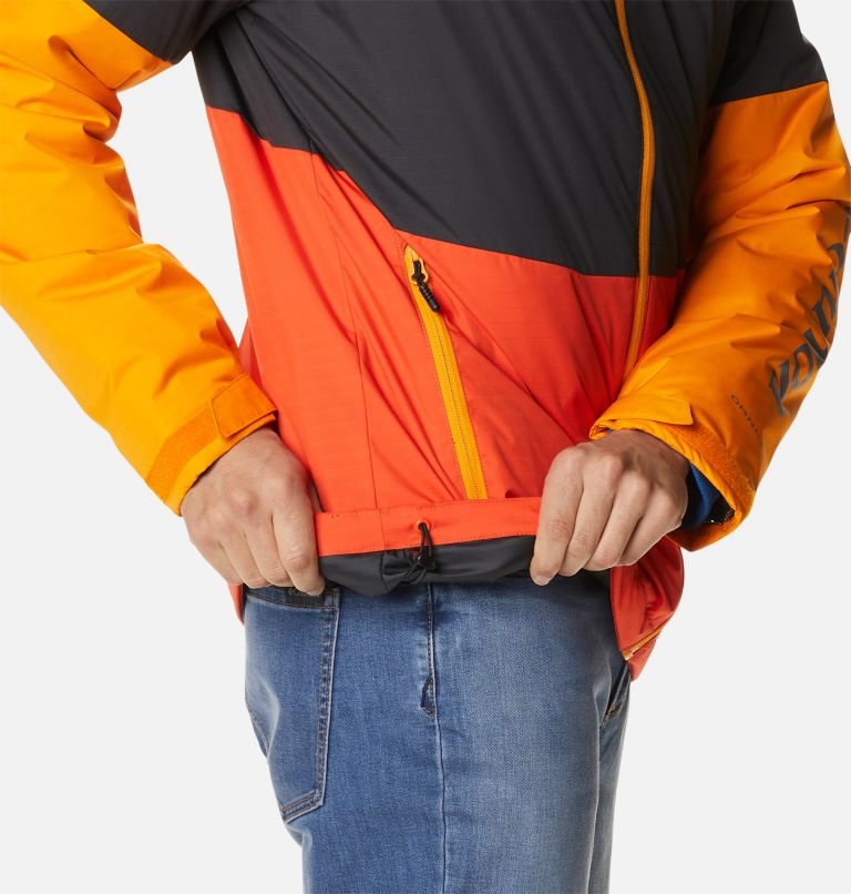 Men's Columbia Point Park Insulated Jackets Black / Orange | CA-PL4CA