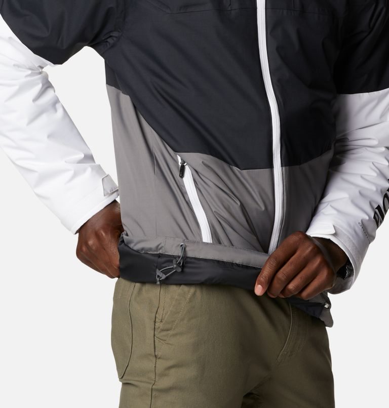 Men's Columbia Point Park Insulated Jackets Black / Grey / White | CA-W6A8C