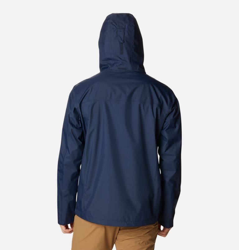 Men's Columbia Pouration Rain Jackets Navy | CA-E35C4