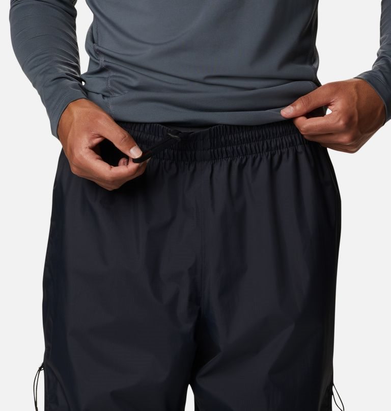 Men's Columbia Pouring Adventure 2L Rain Pants Black | CA-S6458