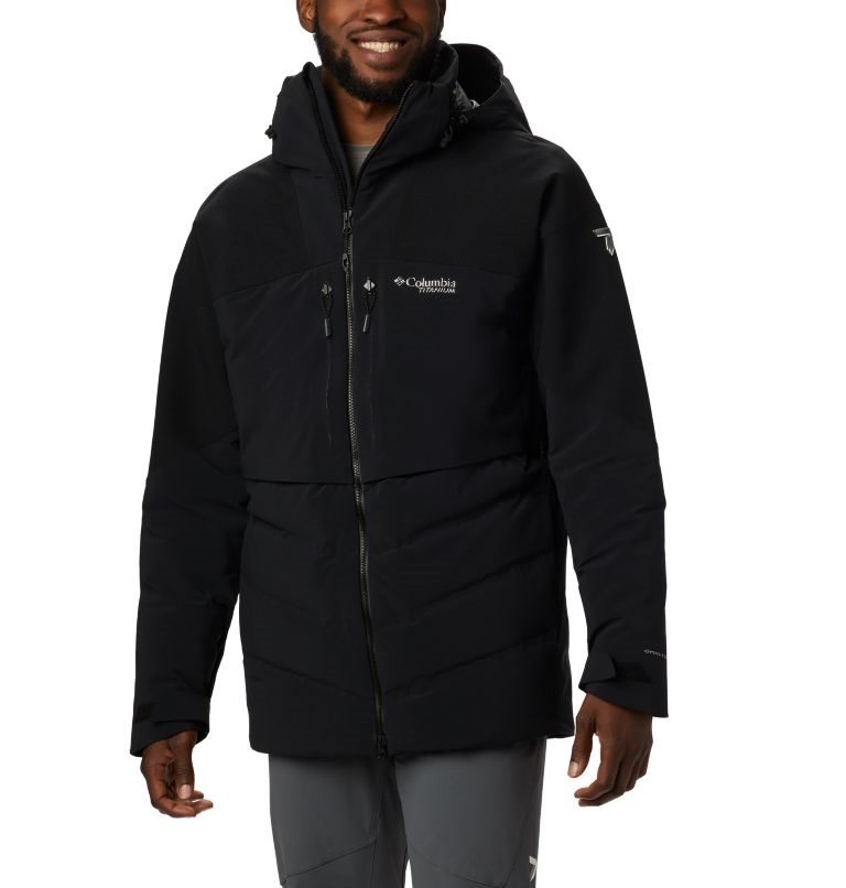 Men\'s Columbia Powder Keg II Down Jackets Black | CA-U0354