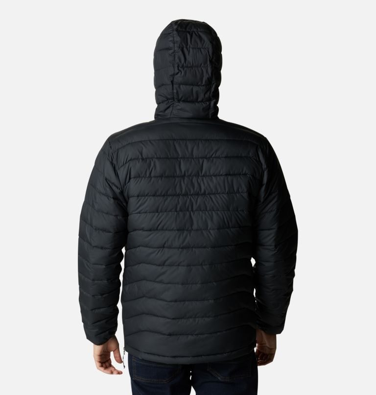 Men's Columbia Powder Lite Anorak Down Jackets Black | CA-Q658L