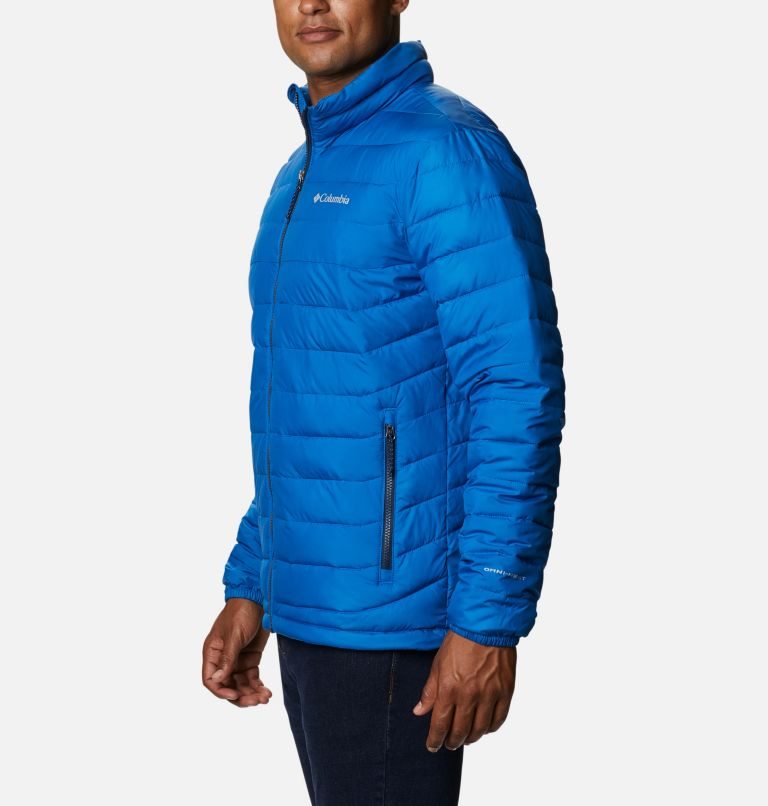 Men's Columbia Powder Lite Insulated Jackets Blue | CA-C4318