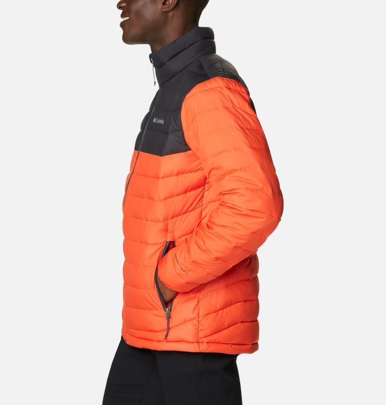 Men's Columbia Powder Lite Insulated Jackets Orange | CA-F6A35