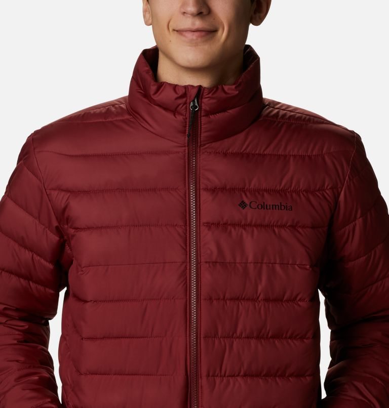 Men's Columbia Powder Lite Insulated Jackets Red | CA-U51L3