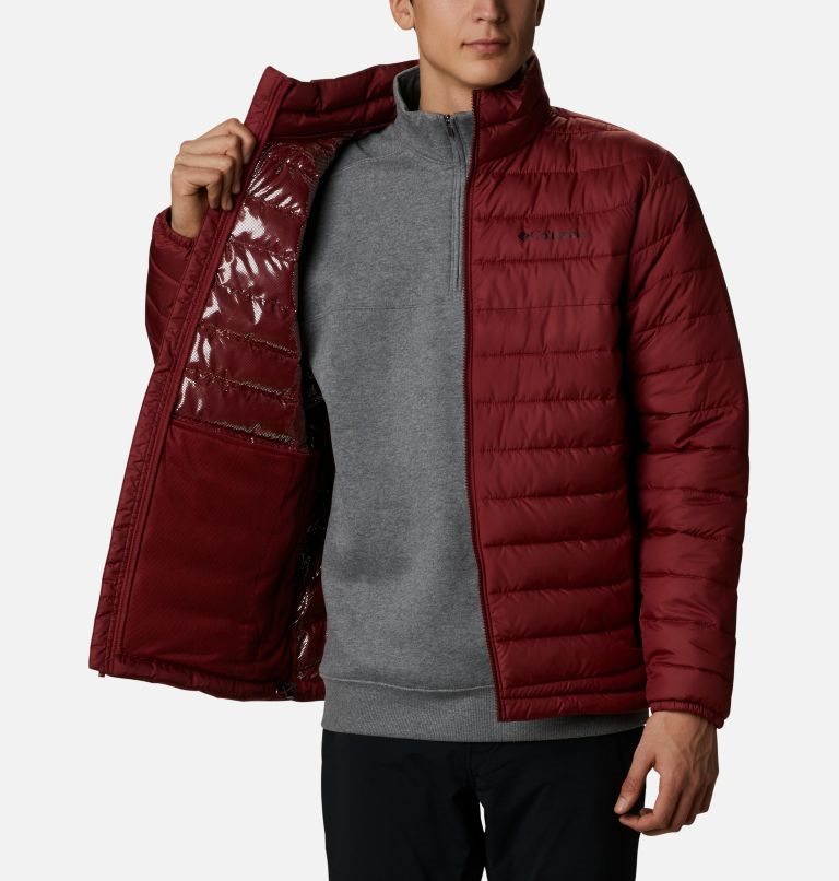Men's Columbia Powder Lite Insulated Jackets Red | CA-U51L3