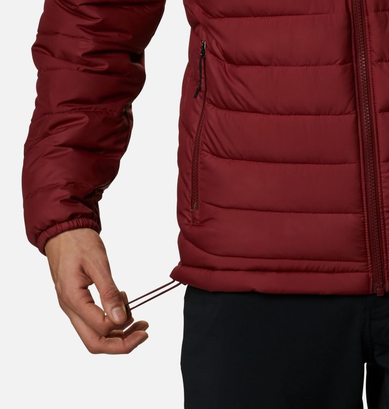 Men's Columbia Powder Lite Insulated Jackets Red | CA-U51L3