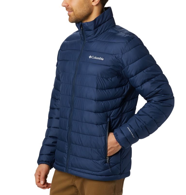 Men's Columbia Powder Lite Insulated Jackets Navy | CA-VA3C6