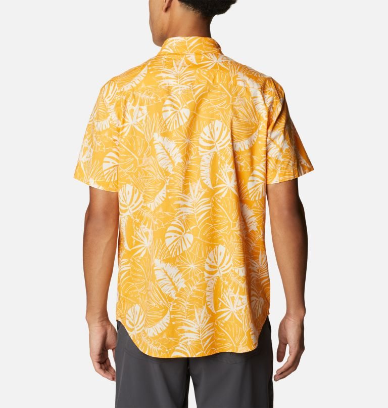 Men's Columbia Rapid Rivers Printed Short Sleeve Shirts Mango | CA-UAL38