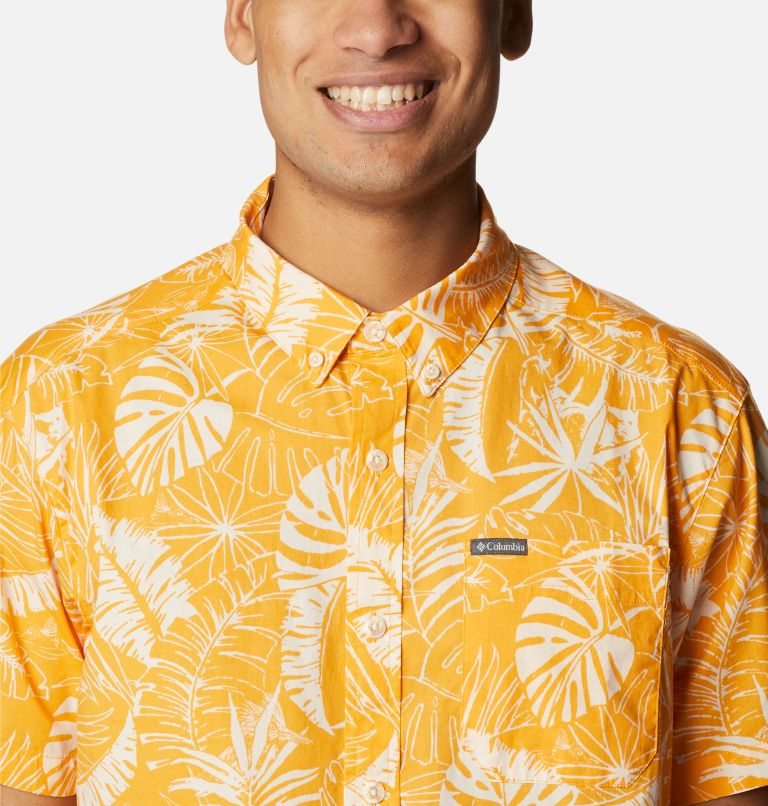 Men's Columbia Rapid Rivers Printed Short Sleeve Shirts Mango | CA-UAL38