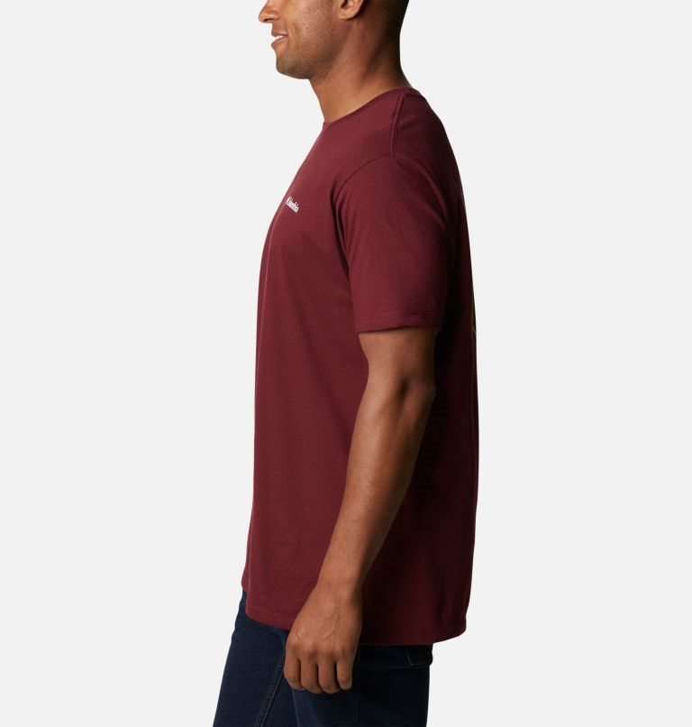 Men's Columbia Ratoon Graphic T Shirts Burgundy | CA-D6AL8