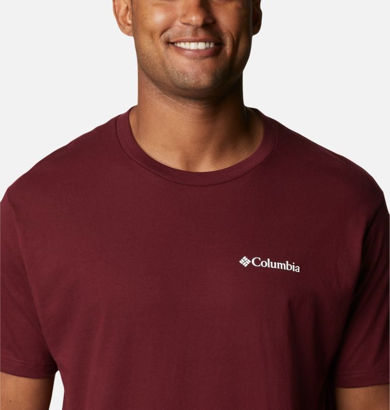 Men's Columbia Ratoon Graphic T Shirts Burgundy | CA-D6AL8