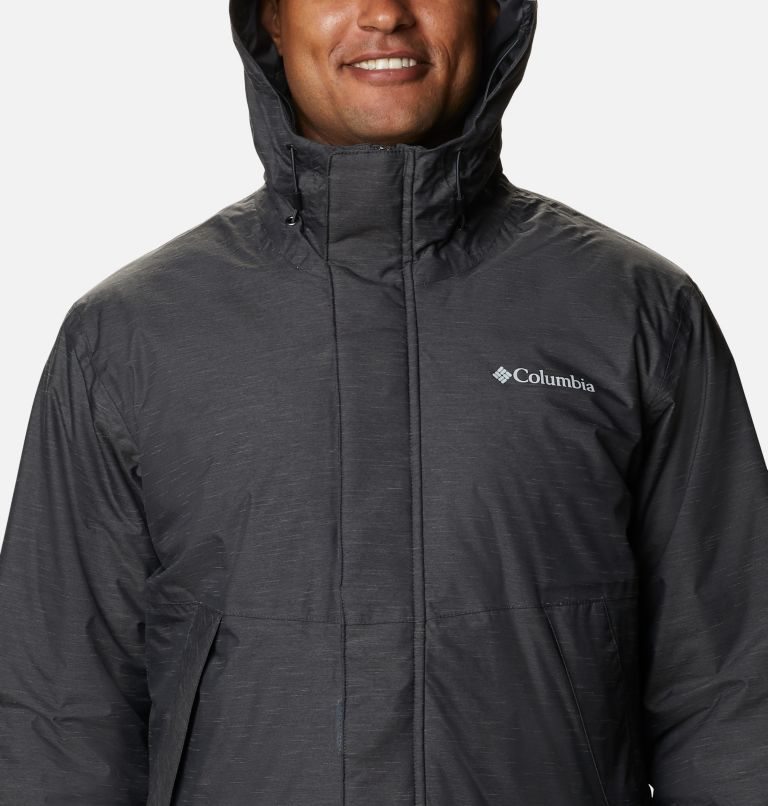 Men's Columbia Ridge Gates Insulated Rain Jackets Black | CA-B3C65