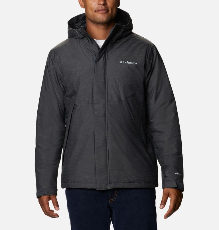 Men\'s Columbia Ridge Gates Insulated Rain Jackets Black | CA-B3C65