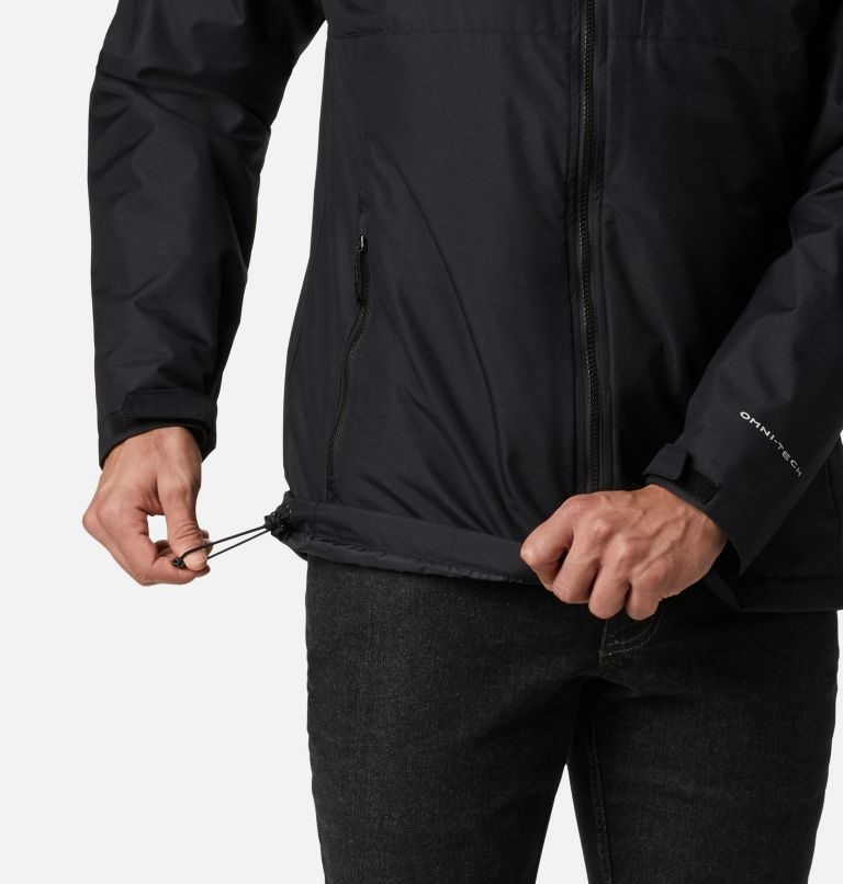 Men's Columbia Ridge Gates Interchange Jackets Black | CA-ZC18A