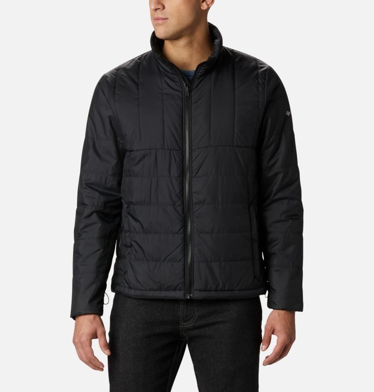 Men's Columbia Ridge Gates Interchange Jackets Black | CA-ZC18A
