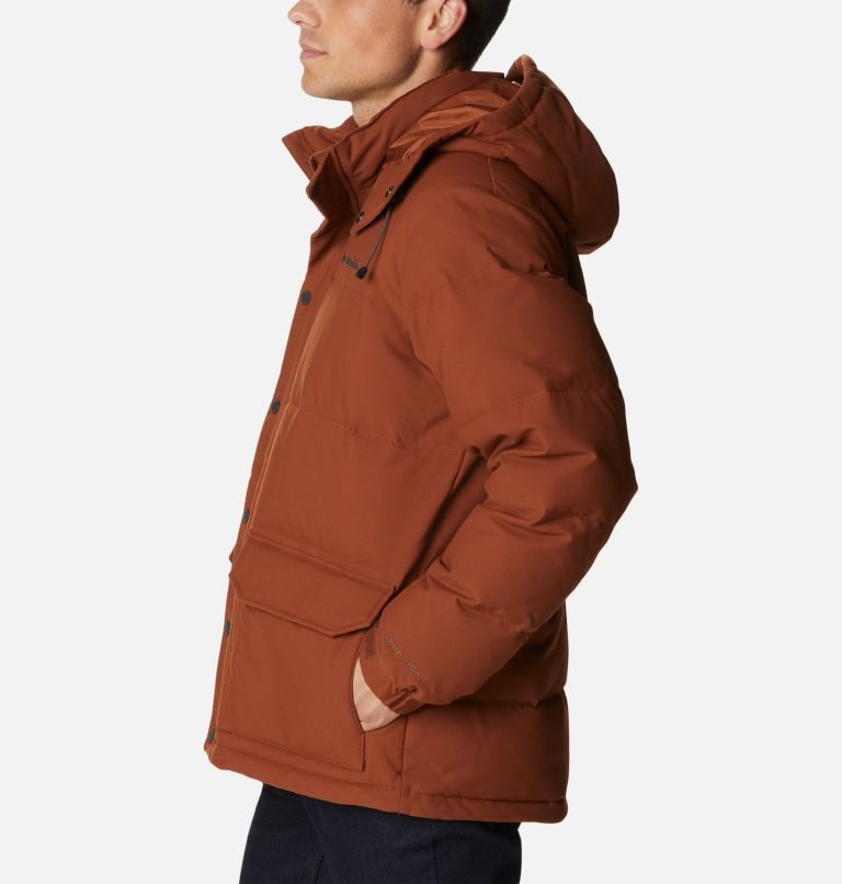 Men's Columbia Rockfall II Omni-Heat Infinity Down Jackets Brown | CA-I35C4