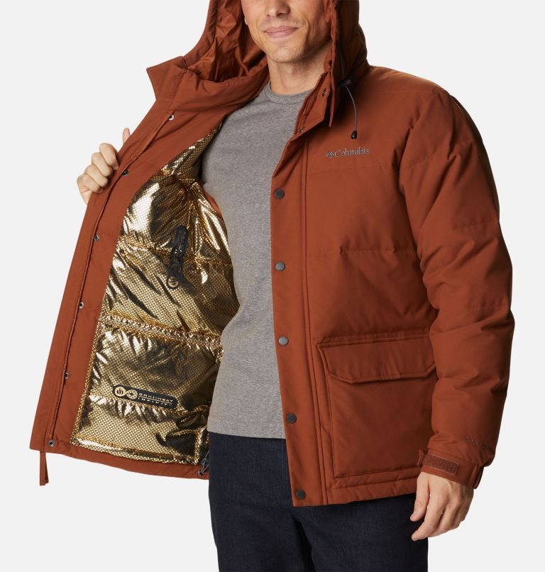 Men's Columbia Rockfall II Omni-Heat Infinity Down Jackets Brown | CA-I35C4