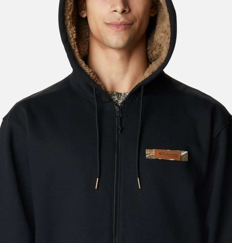 Men's Columbia Roughtail Sherpa Lined Field Hoodie Black | CA-UAC43