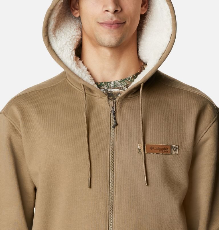 Men's Columbia Roughtail Sherpa Lined Field Hoodie Light Brown | CA-ZAC56