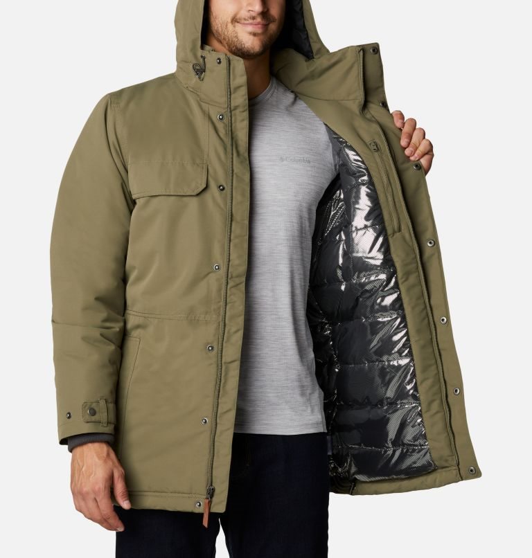 Men's Columbia Rugged Path Parka Jackets Olive | CA-HA14L