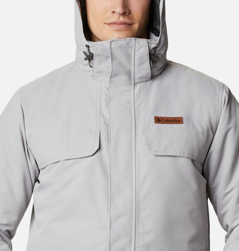 Men's Columbia Rugged Path Parka Jackets Light Grey | CA-WC31A