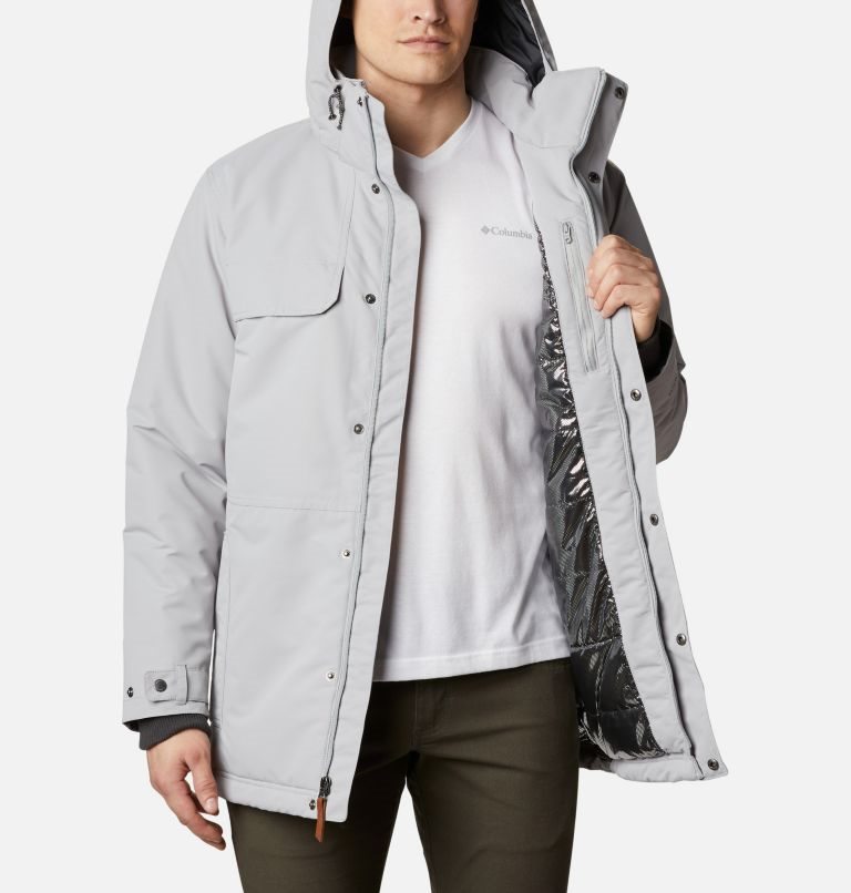 Men's Columbia Rugged Path Parka Jackets Light Grey | CA-WC31A