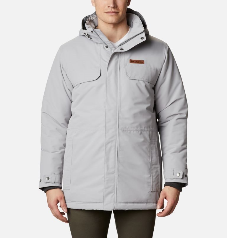 Men\'s Columbia Rugged Path Parka Jackets Light Grey | CA-WC31A
