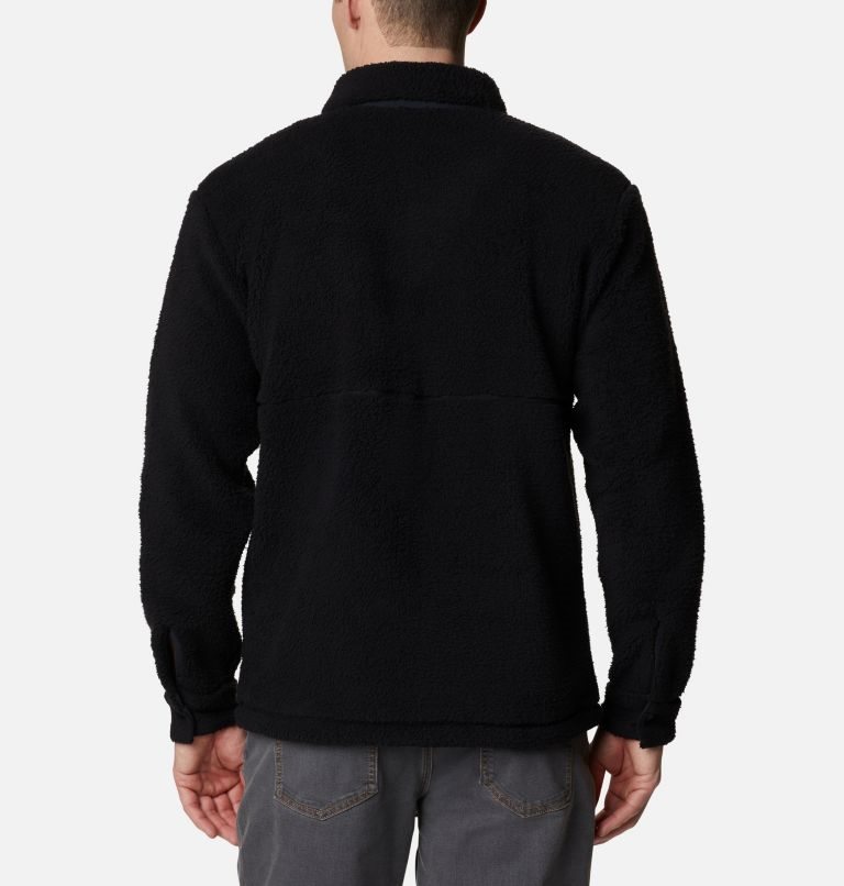 Men's Columbia Rugged Ridge Sherpa Shirts Black | CA-L30AC