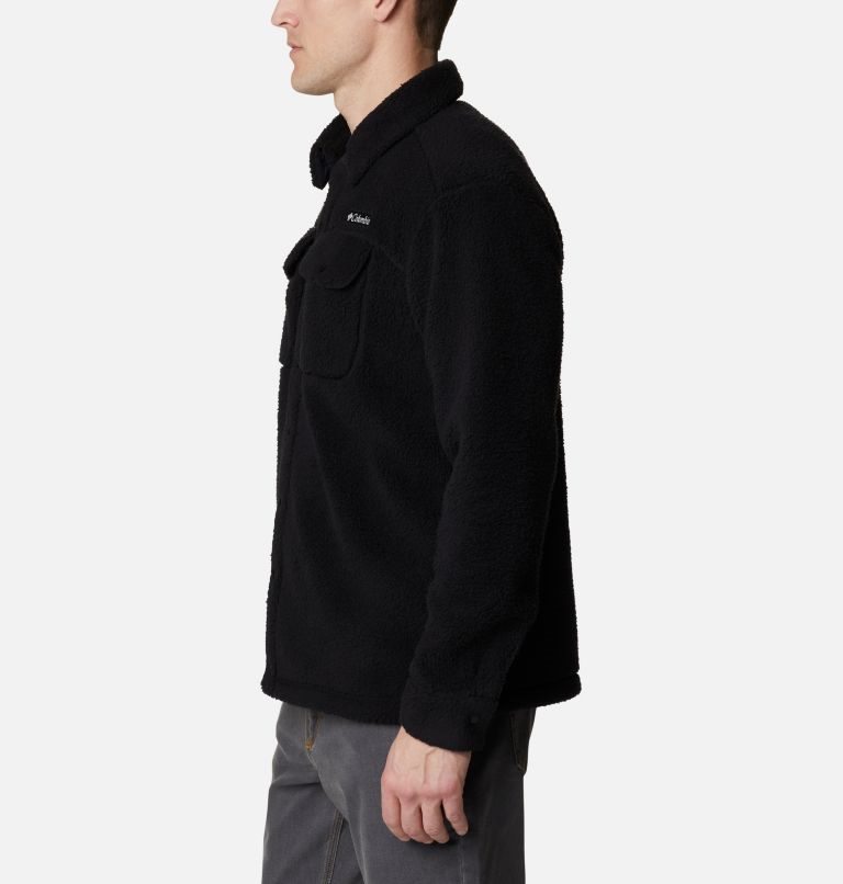 Men's Columbia Rugged Ridge Sherpa Shirts Black | CA-L30AC