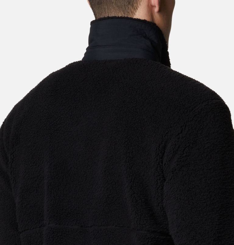 Men's Columbia Rugged Ridge Sherpa Shirts Black | CA-L30AC