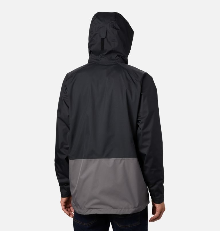 Men's Columbia Scape Rain Jackets Black / Grey | CA-N43L6