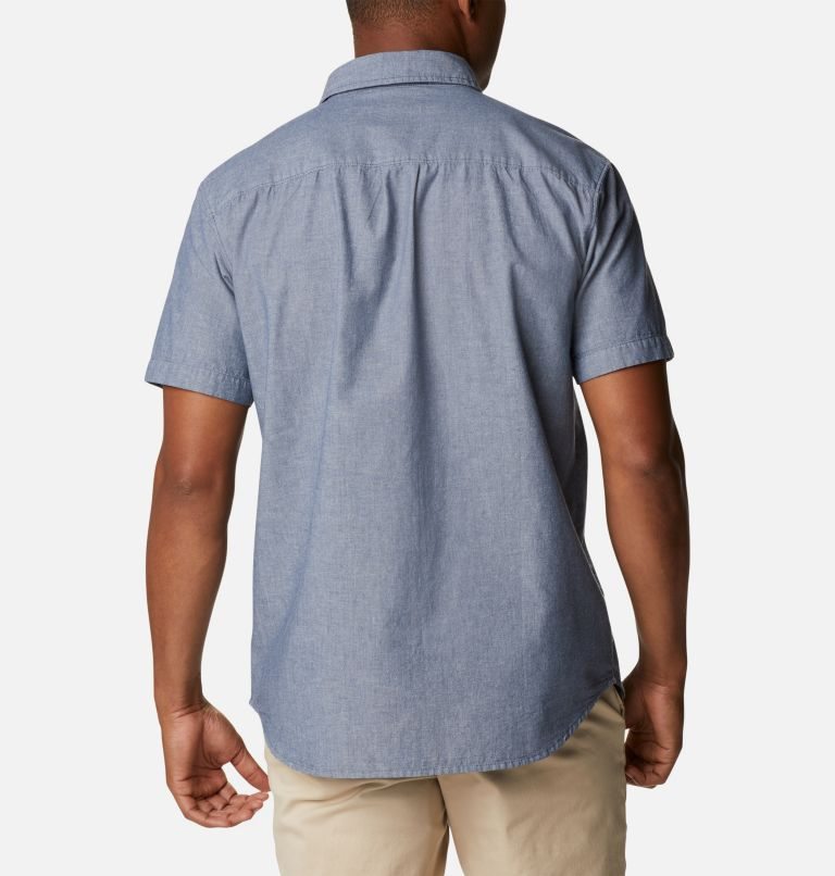 Men's Columbia Scenic Ridge Woven Short Sleeve Shirts Grey | CA-D83C4