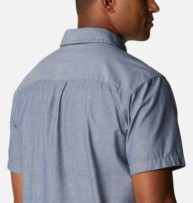 Men's Columbia Scenic Ridge Woven Short Sleeve Shirts Grey | CA-D83C4