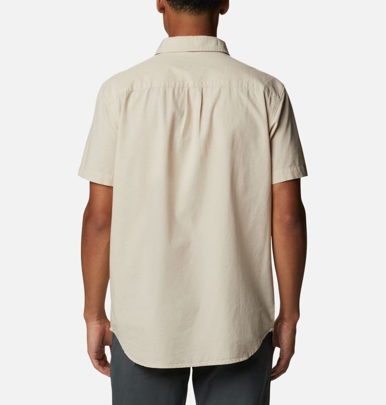 Men's Columbia Scenic Ridge Woven Short Sleeve Shirts Khaki | CA-N1L85
