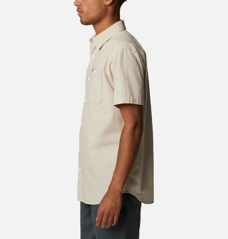 Men's Columbia Scenic Ridge Woven Short Sleeve Shirts Khaki | CA-N1L85