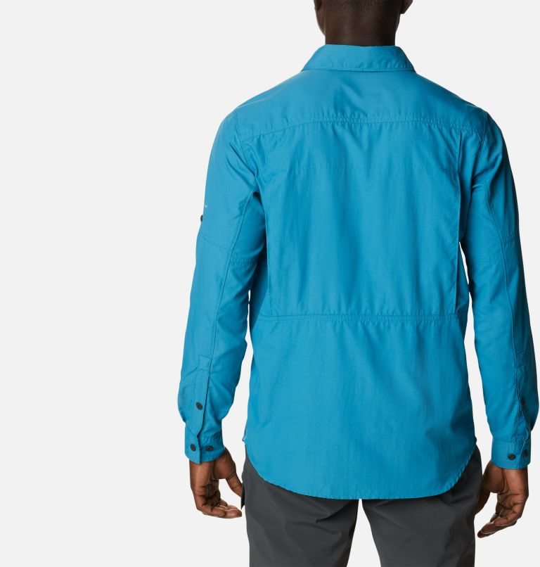 Men's Columbia Silver Ridge 2.0 Long Sleeve Shirts Blue | CA-E0C84
