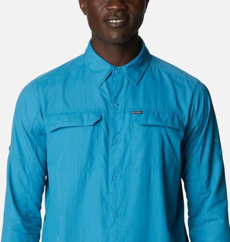 Men's Columbia Silver Ridge 2.0 Long Sleeve Shirts Blue | CA-E0C84