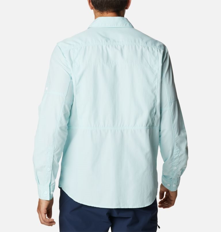 Men's Columbia Silver Ridge 2.0 Long Sleeve Shirts Turquoise | CA-G54A8