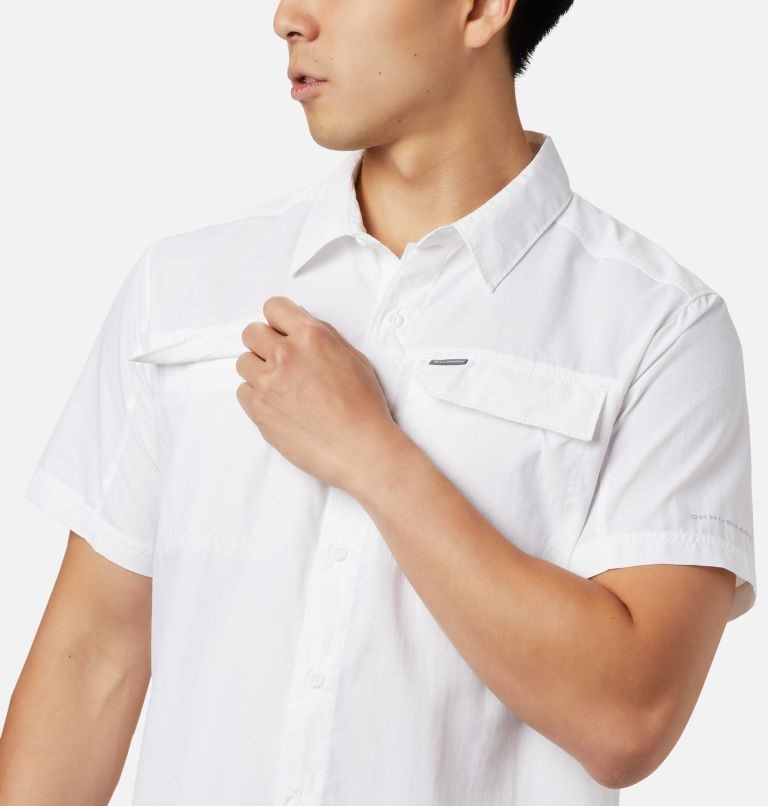 Men's Columbia Silver Ridge 2.0 Short Sleeve Shirts White | CA-LAL10