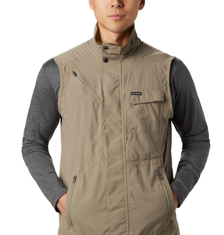 Men's Columbia Silver Ridge II Vest Khaki | CA-I851A