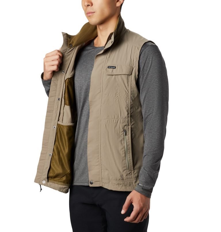 Men's Columbia Silver Ridge II Vest Khaki | CA-I851A