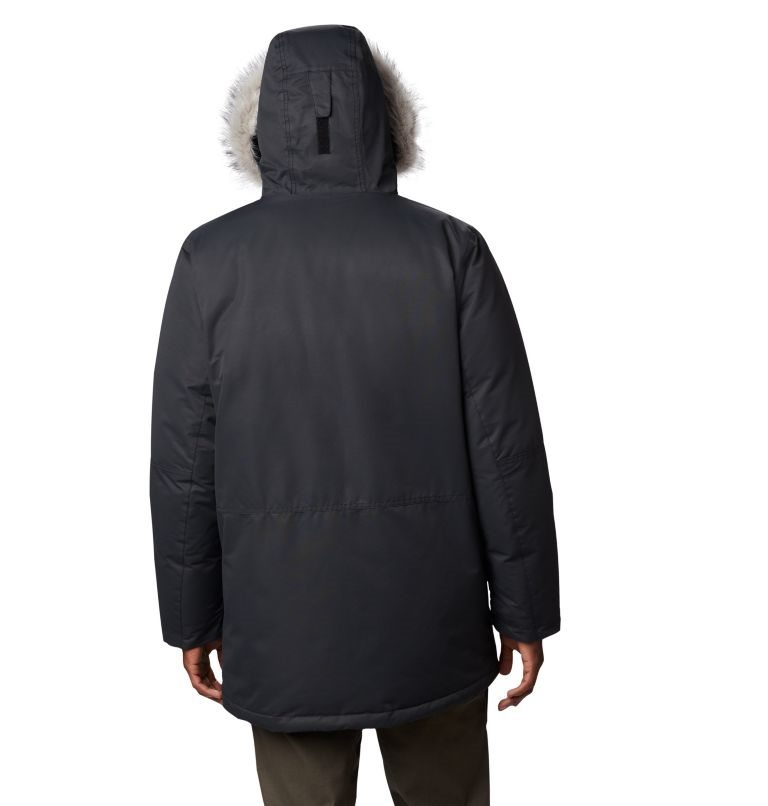 Men's Columbia South Canyon Long Down Jackets Black | CA-Y06LC
