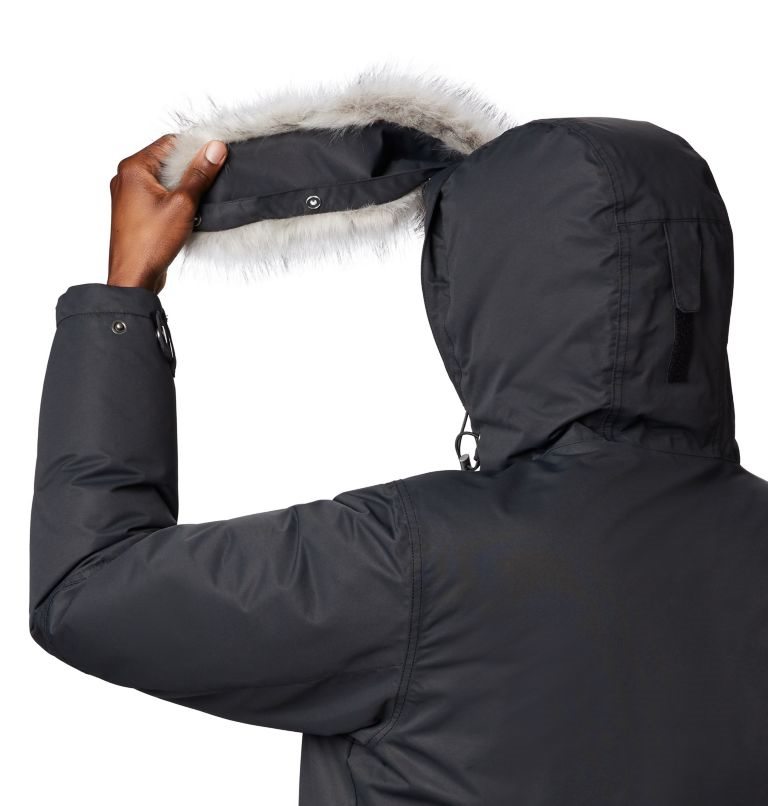 Men's Columbia South Canyon Long Down Jackets Black | CA-Y06LC