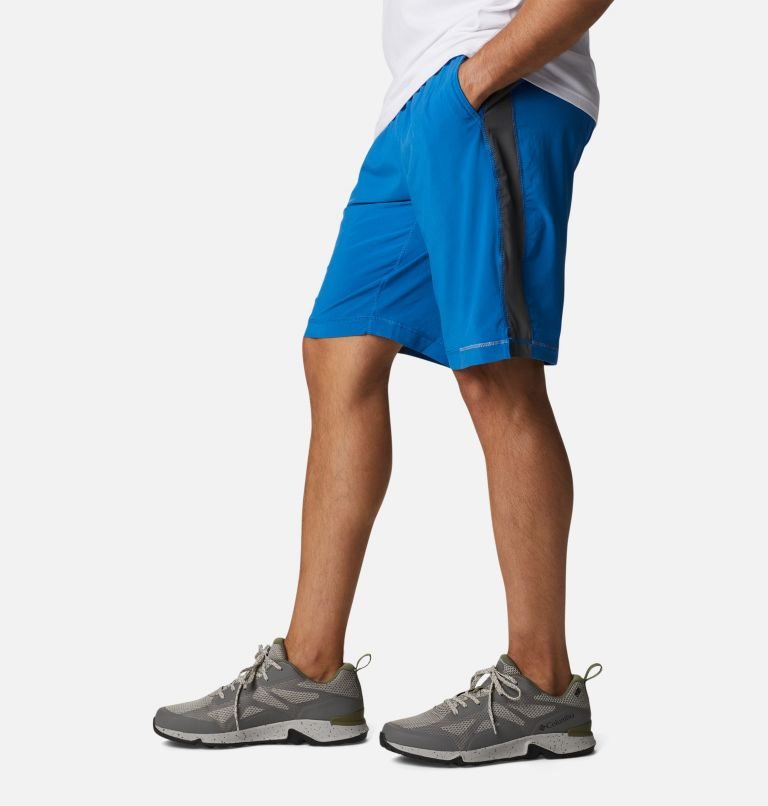 Men's Columbia Stealth Camp Active Short Shorts Blue | CA-N634C