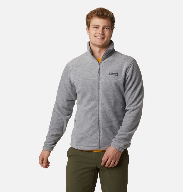 Men's Columbia Steens Mountain 2.0 Full Zip Fleece Jackets Grey | CA-A015A