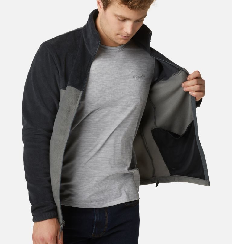 Men's Columbia Steens Mountain 2.0 Full Zip Fleece Jackets Black / Grey | CA-O53A0
