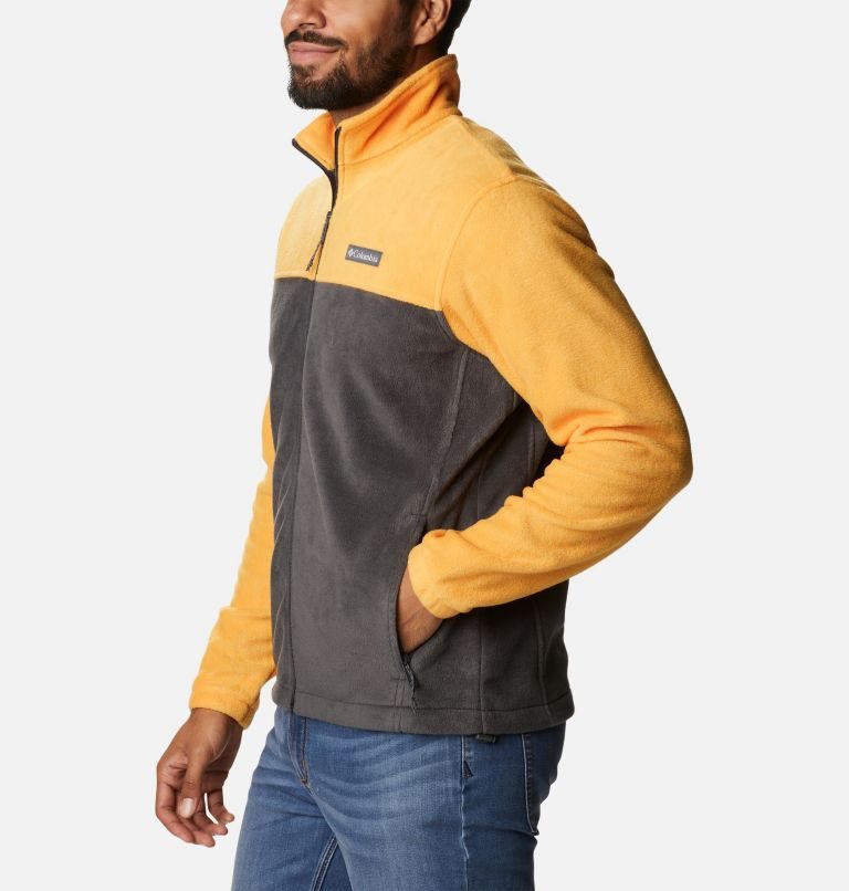 Men's Columbia Steens Mountain 2.0 Full Zip Fleece Jackets Mango / Black | CA-Y3156