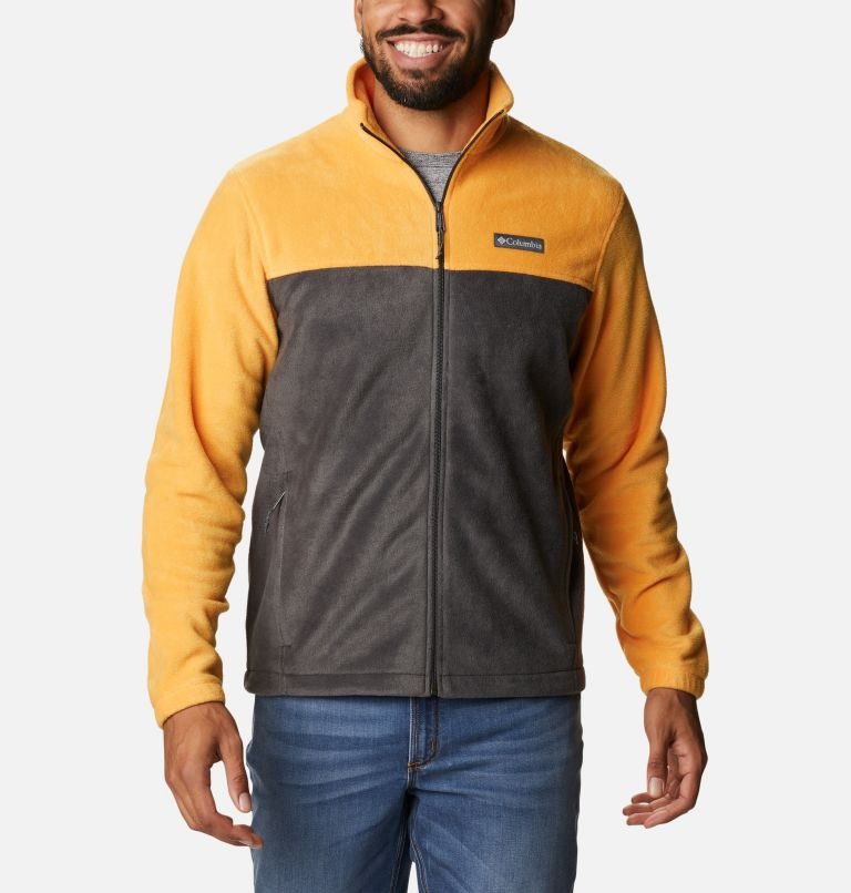 Men\'s Columbia Steens Mountain 2.0 Full Zip Fleece Jackets Mango / Black | CA-Y3156